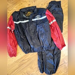 NWOT AGV SPORT Black Nylon Motorcross Quad Jacket Bike Pants Set 2XL